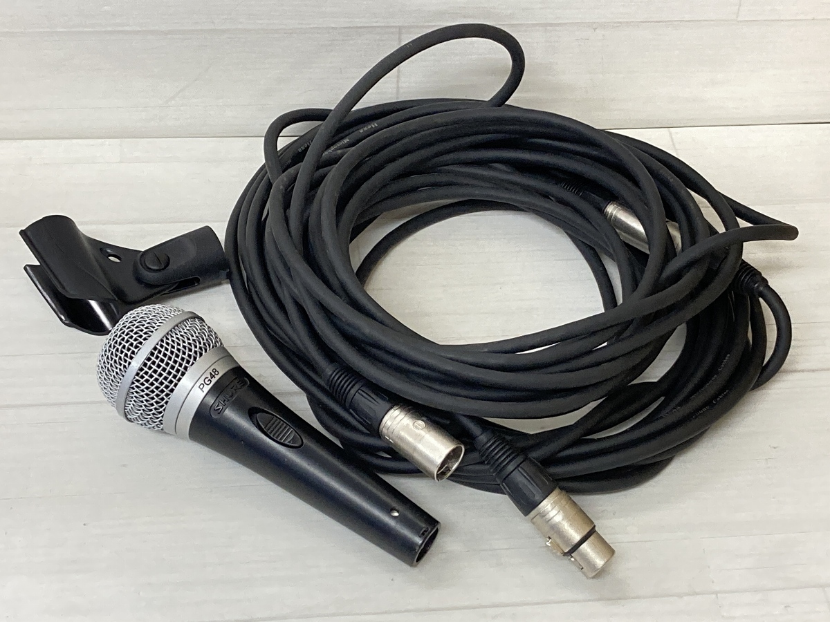 SHURE ダイナミックマイクロホン PG48 ※付属品あり 動作確認済み C'