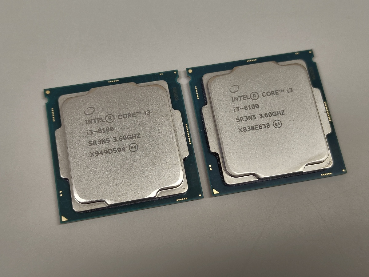 Intel Corei3-8100 SR3N5 CPU 第8世代 LGA1151v2 2枚 CC-②b