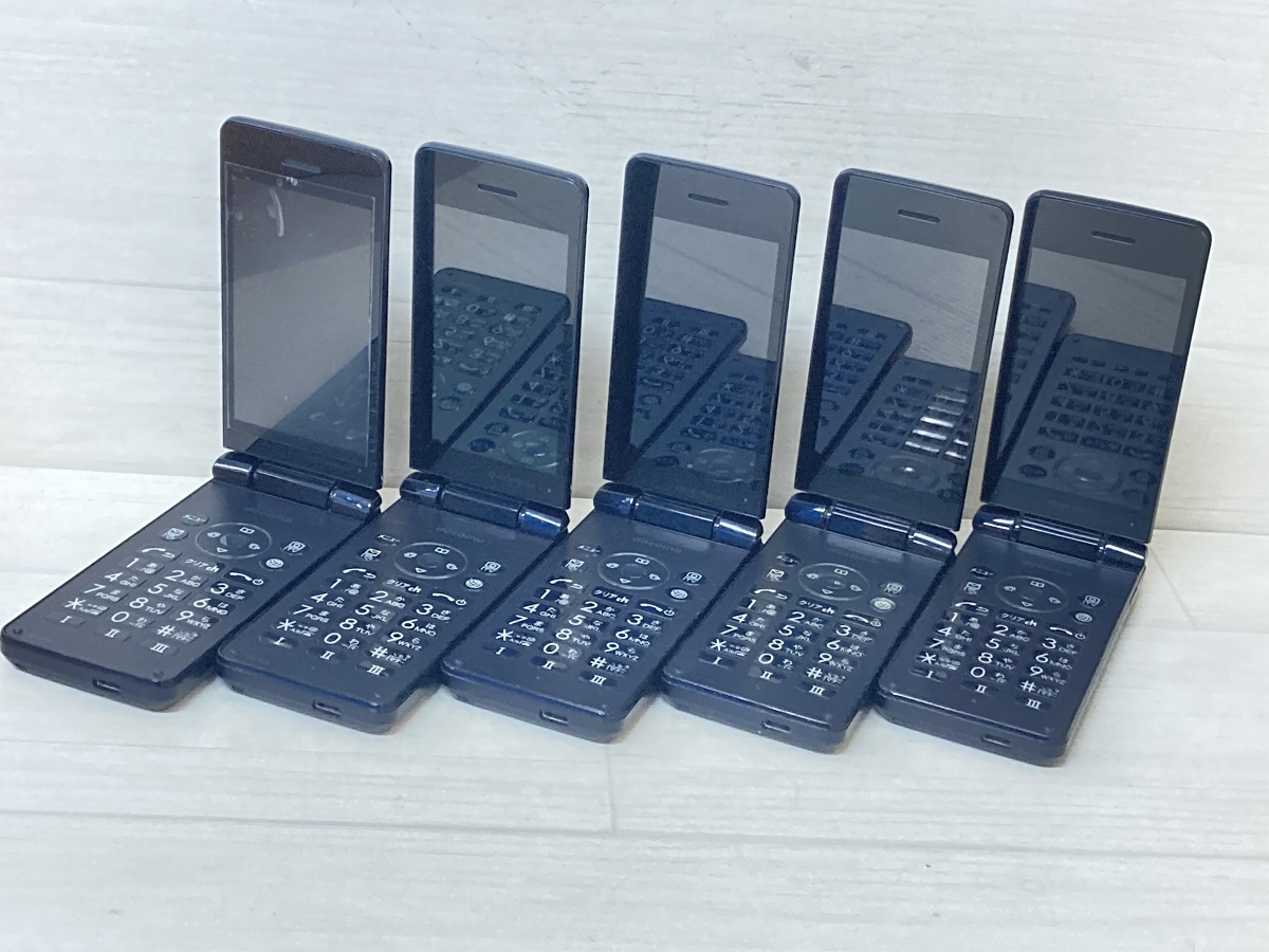 [5台セット] docomo AQUOS SH-02L 4G対応 ガラホ ※SIMロック有 /初期化済み ②