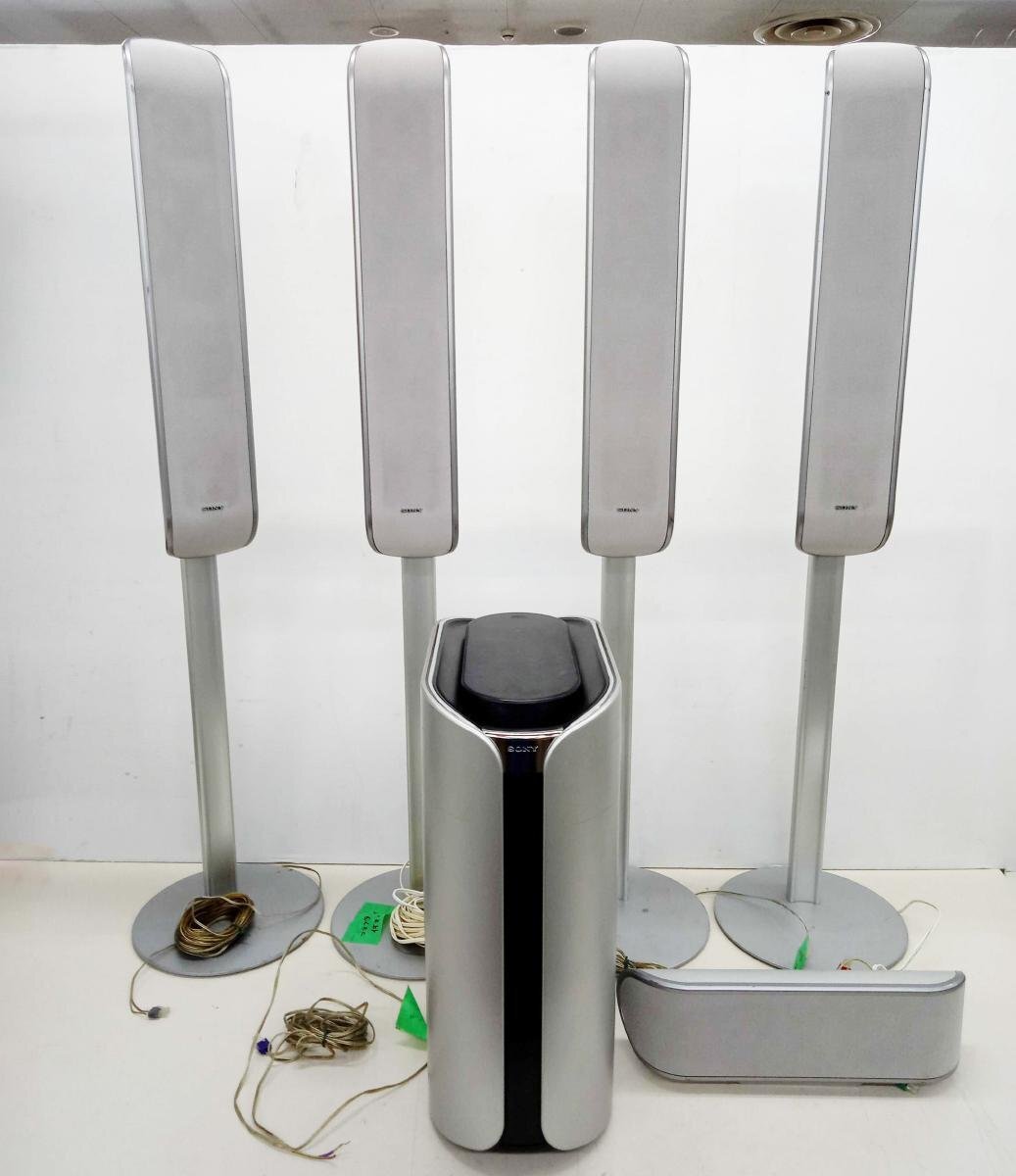 SONY スピーカー 6点セット サブウーファー センター サラウンド用 ジャンク品 動作未確認 アンプ欠品 [引取限定 福島県二本松市 二本松店]