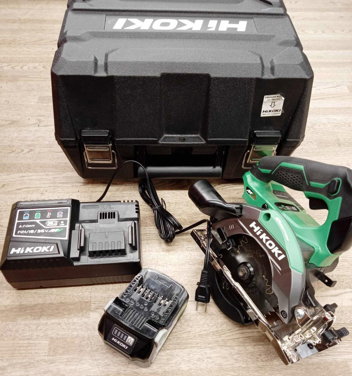 [動作OK] HiKOKI ハイコーキ 125mm コードレス丸のこ C3605DA(SK) 36V マルチボルト バッテリー 充電器 ハードケース [須賀川店]