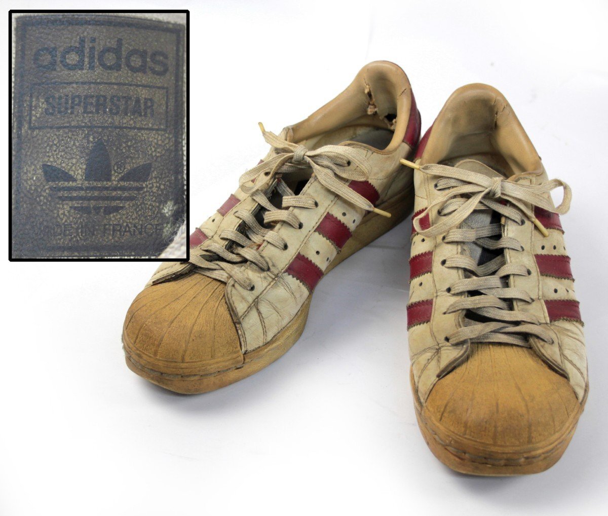 adidas アディダス superstar スーパースター 金ベロ 詳細不明 赤 白 70s 80s 70年代～80年代 ヴィンテージ シューズ 靴 希少 コレクター