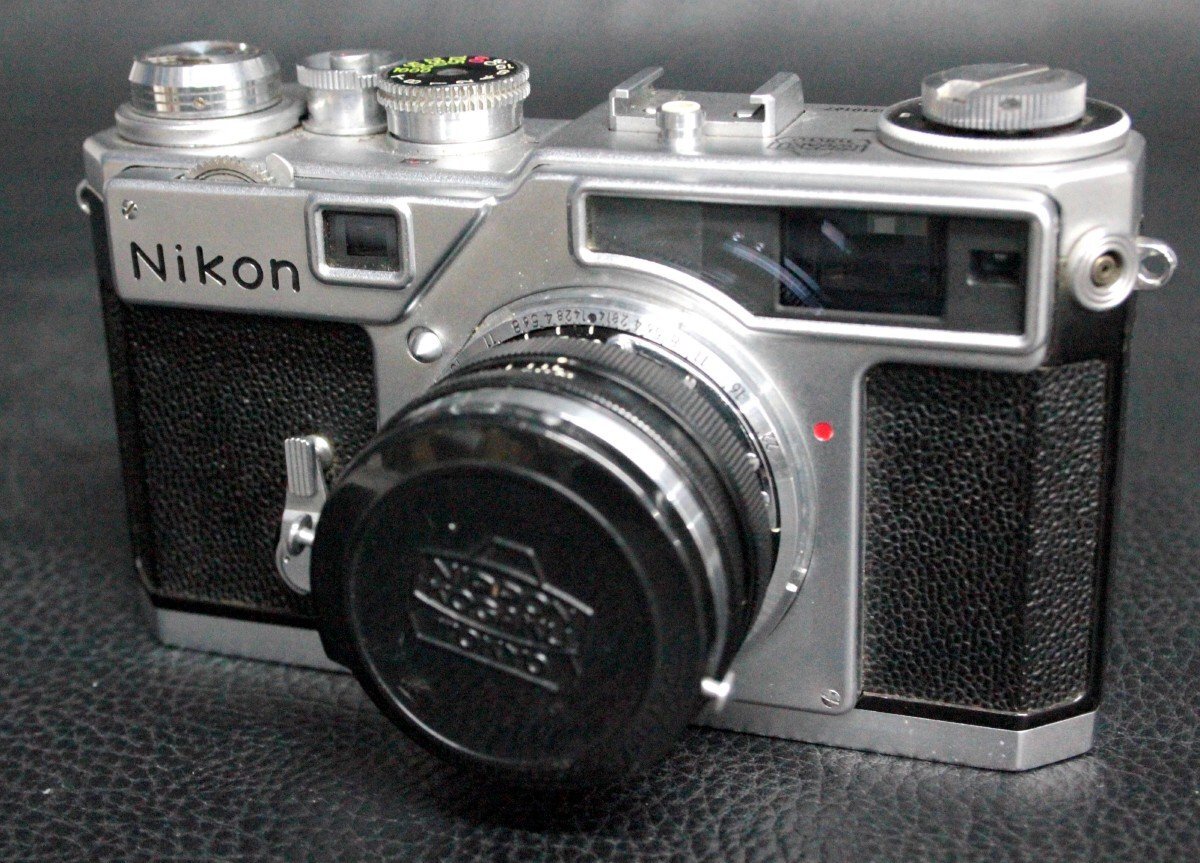 [現状品 シャッター動作OK] Nikon ニコン SP 後期型 レンジファインダーカメラ カメラ NIKKOR-S チタン幕 レトロ ヴィンテージ