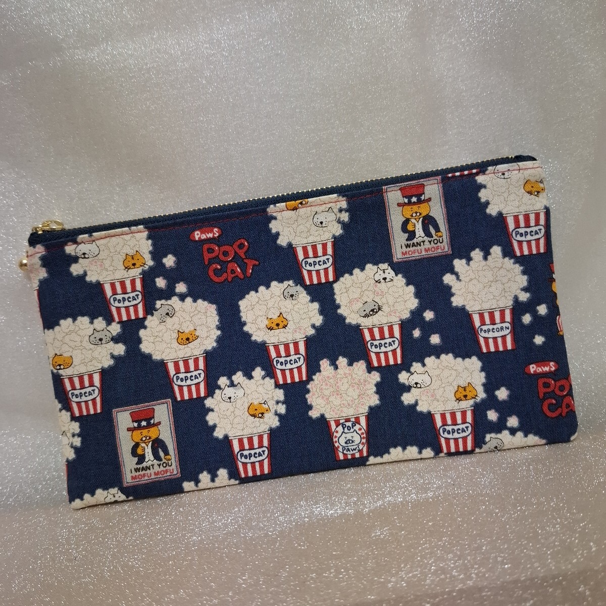 ハンドメイドPorchフラットポップコーンねこ