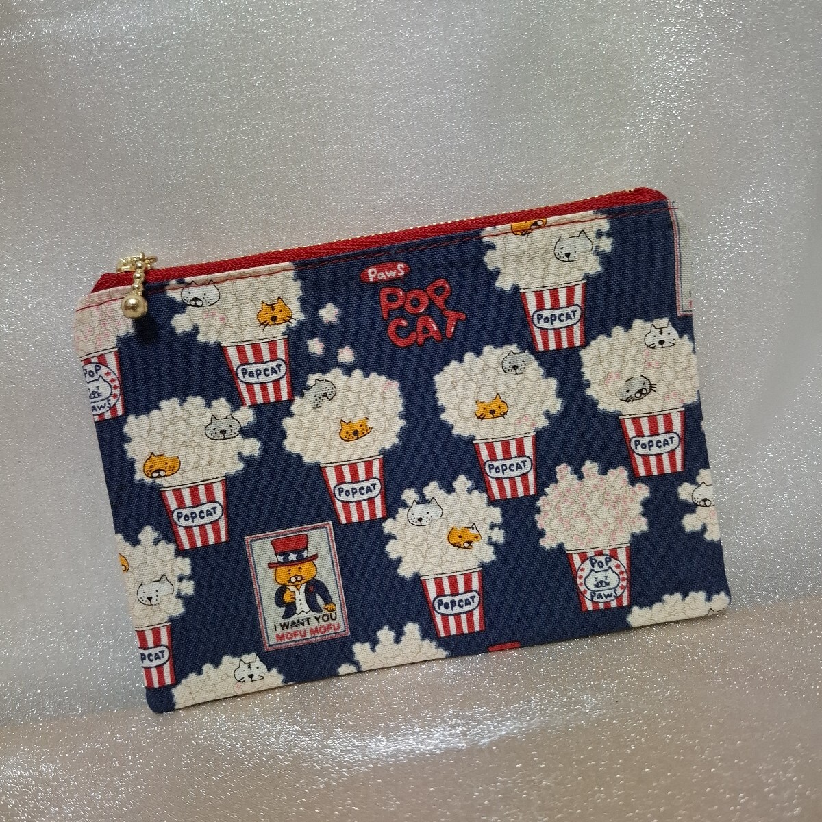 ハンドメイド小Porchフラットポップコーンねこ