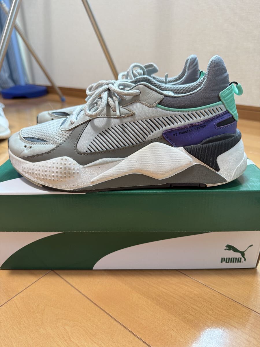 送料無料　PUMA RS -X TRACKS メンズスニーカー26cm プーマ RS-X トラックス　メンズスニーカー　白グレーパープル系色