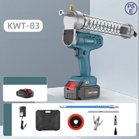電動グリスガン 手持ち式●回転式 充電式 コードレス グリースガン 12000PSI高圧 容量600cc 多機能 1台2役 KWT-83 バッテリー1個 （A180)