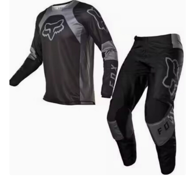 モトクロスジャージ 上下セット 長袖 バイク用 オフロードジャージ グレー