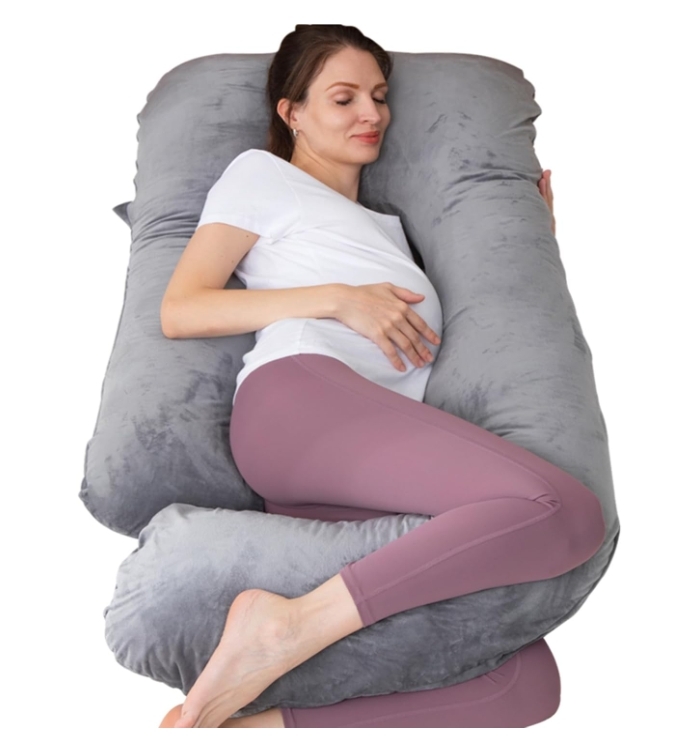 抱き枕 妊婦 U字型 全身枕、授乳クッション、妊娠抱きまくら、マタニテイー抱き枕 だきまくら妊婦 背もたれ 腰枕 多機能 女性用 横向き寝