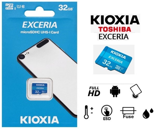 32GB microSDHCカード KIOXIA EXCERIA Class10 UHS-I対応 100MB/s 東芝/キオクシア フルHD対応カード LMEX1L032GG4 防水