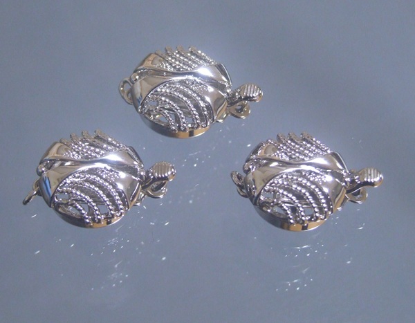 ◆ 在庫大処分！超得プライス！■ 銀製品 SILVER シルバー ★ ネックレス用クラスプ ◆ 留め具 金具 ◆ 3個セット ◆