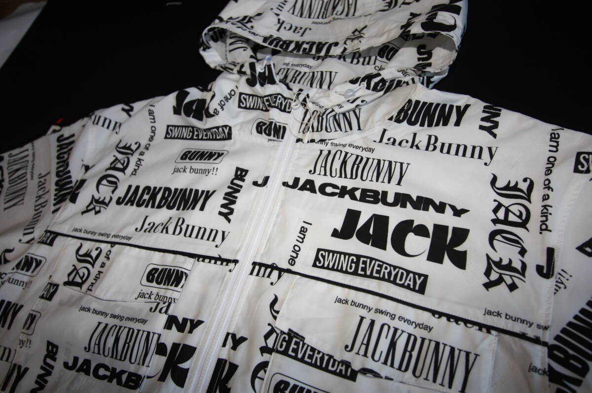 ★正規品★パーリーゲイツ PEARLY GATES ジャックバニー★大人気 マルチロゴ フルジップパーカーブルゾン★裏メッシュ★ホワイト★4(M)