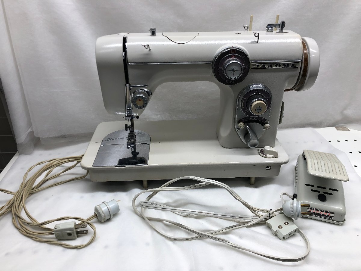 JANOME ジャノメ ミシン MODEL 672 電源コード フットコントローラー付き
