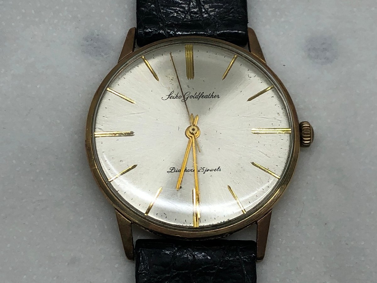 【稼働品】SEIKO セイコー GOLD FEATHER ゴールドフェザー 14K GOLD FILLED 25石 自動巻き ヴィンテージ
