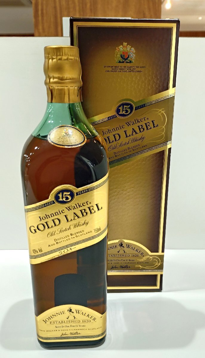 ★【未開栓】Johnnie Walker ジョニーウォーカー 15年 ゴールドラベル スコッチウイスキー 750ml 43度 箱付