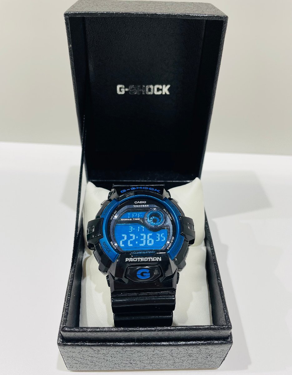 ★【稼働品】CASIO G-SHOCK ジーショック カシオ 3285　G-8900A　ブルー　クォーツ　デジタル腕時計　現状品