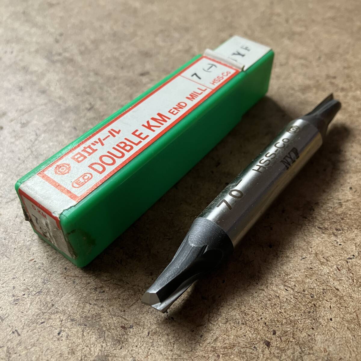 1円スタート 送料180円 エンドミル 日立ツール HSS-Co DOUBLE KM 7(-) 未使用 ジャンク品【外箱破損・同梱不可】