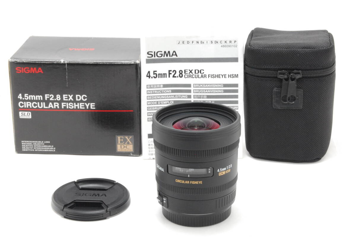 未使用品級 SIGMA シグマ EX 4.5mm 1:2.8 DC HSM Canon キャノン用 一眼レフ カメラ レンズ #7403