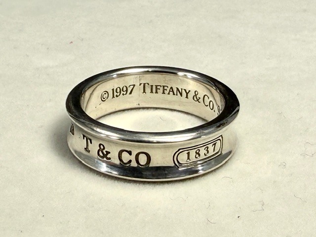 ティファニー Tiffany&Co. 1837 ナローリング SV925 SILVER シルバーアクセサリー 約22号 重さ約9.1g USED品