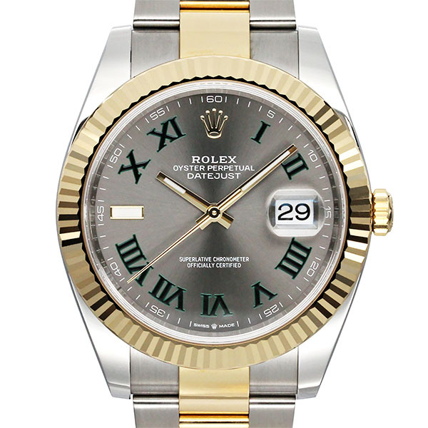 ロレックス ROLEX デイトジャスト 126333 スレート文字盤 ランダム SS/YG メンズ腕時計 自動巻き 生産終了 男性 プレゼント ブランド