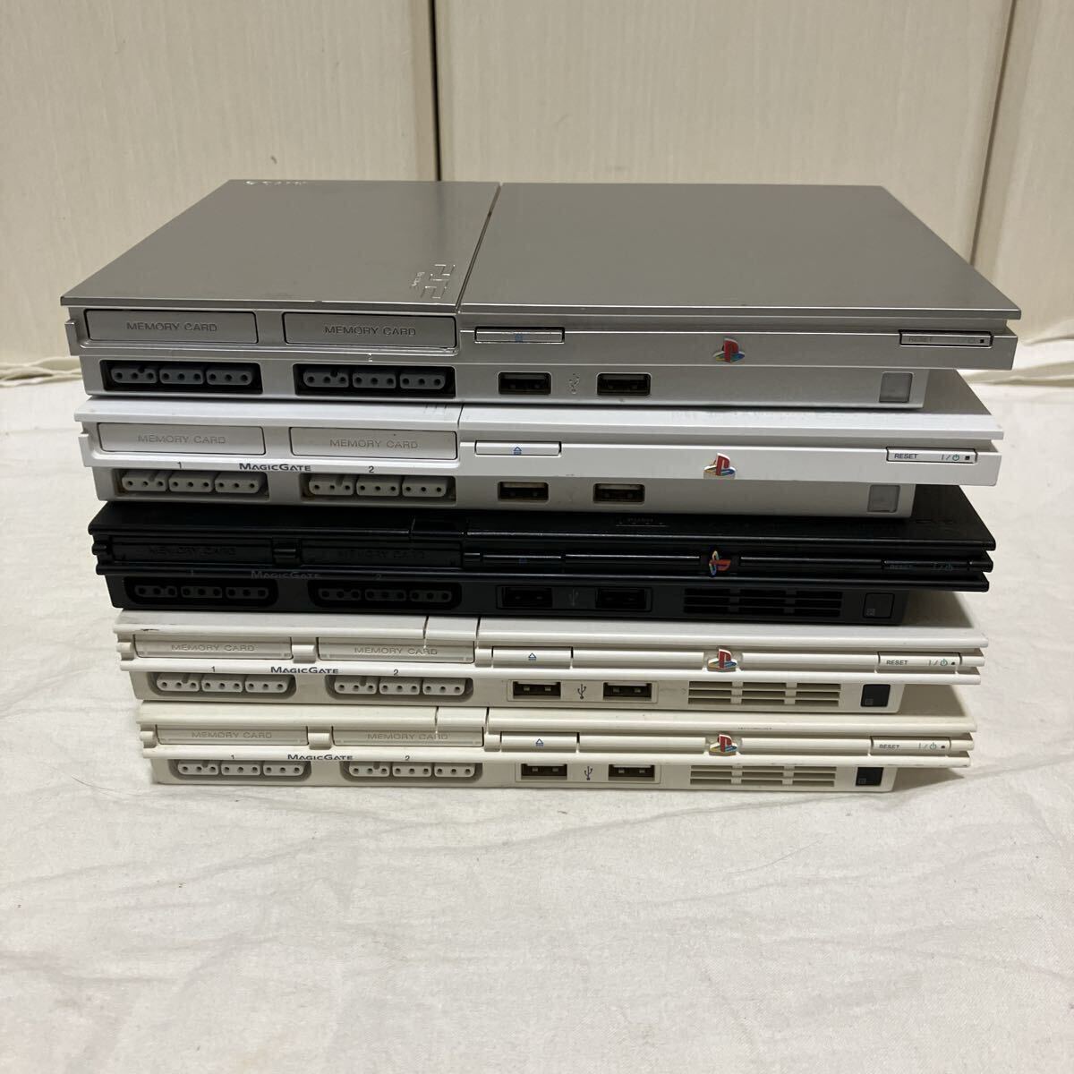 SONY プレイステーション2本体 薄型 5台セット SCPH-90000 SCPH-75000 SCPH-70000 現状品 佐川急便80サイズ 