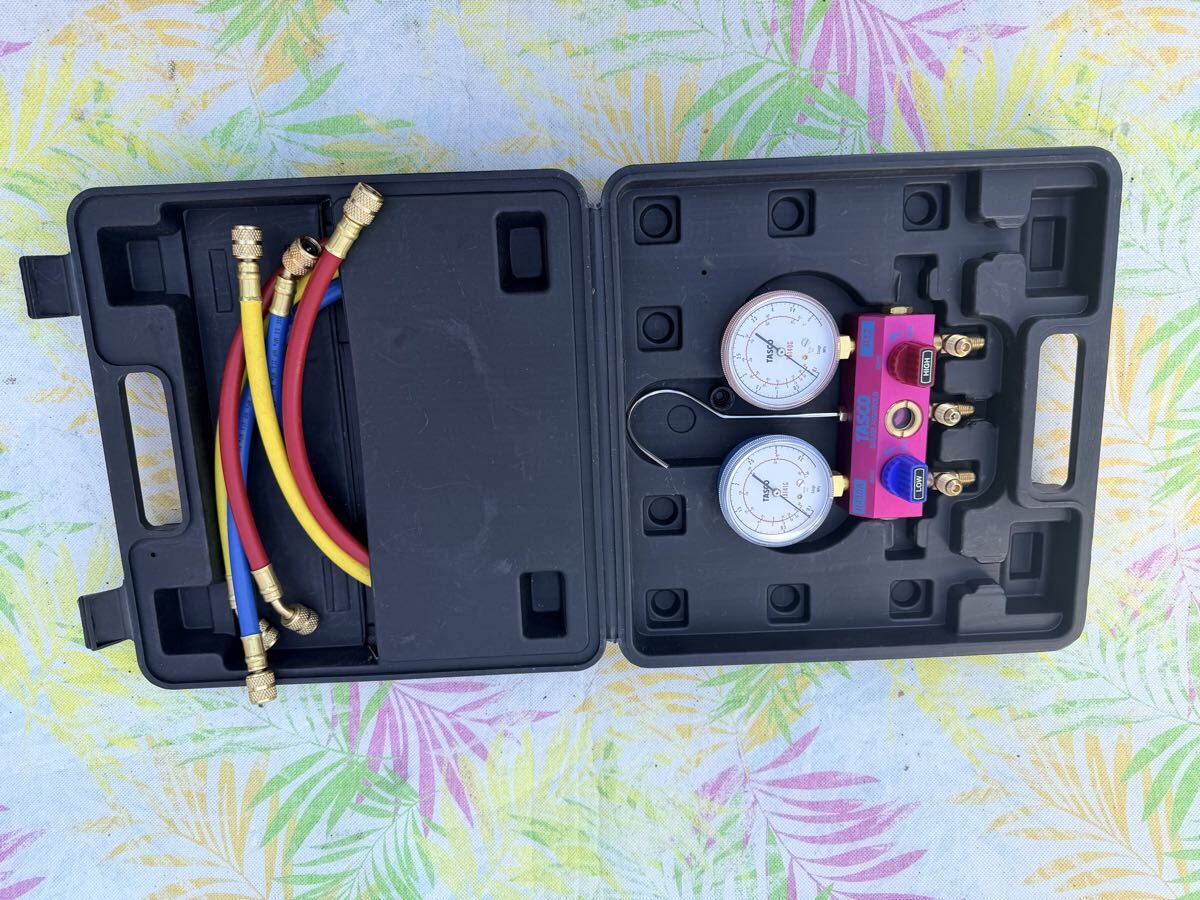 イチネンTASCO ボールバルブ式ゲージマニホールド 