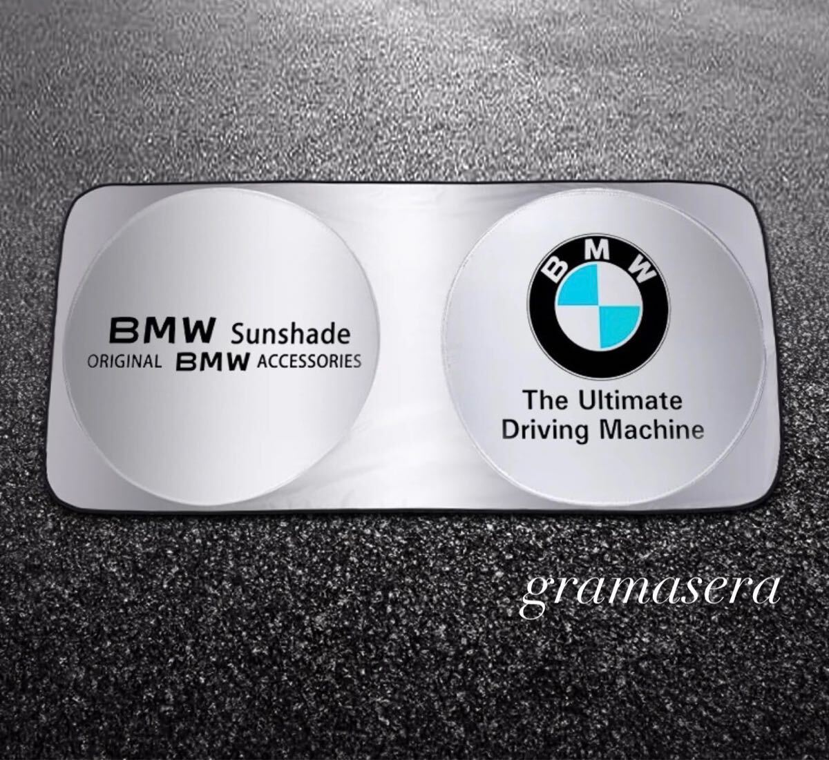 ★レア★BMW 日除けサンシェード　日焼け防止 遮光 UVカット フロントガラスフロントサンシェード 折りたたみ式 SUVサイズ　収納付き