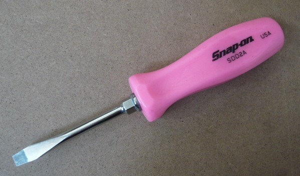 ☆Snap-on☆スナップオン☆ハードグリップ☆SDD2A☆マイナス ドライバー☆ボルスター付☆ピンク☆送料230円☆