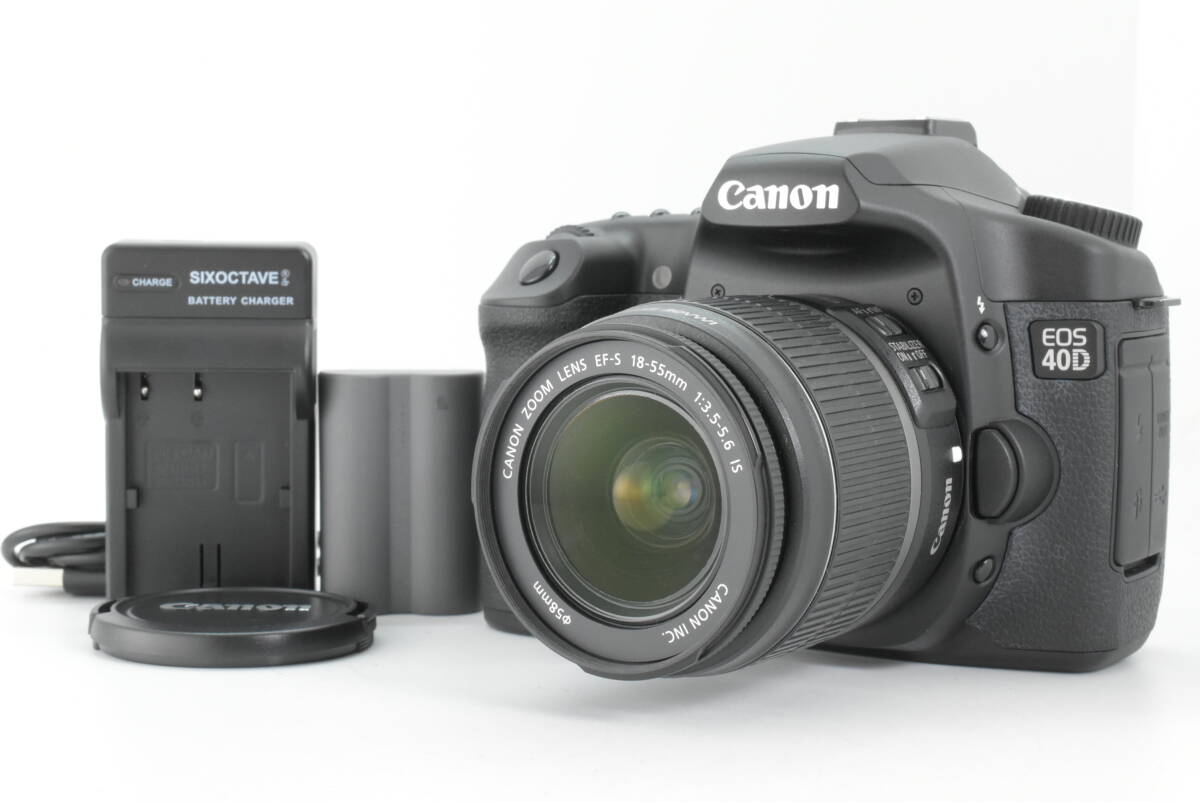【美品】Canon EOS 40D デジタル一眼レフ EF-S 18-55mm IS レンズキット 動作確認済 EF-1812