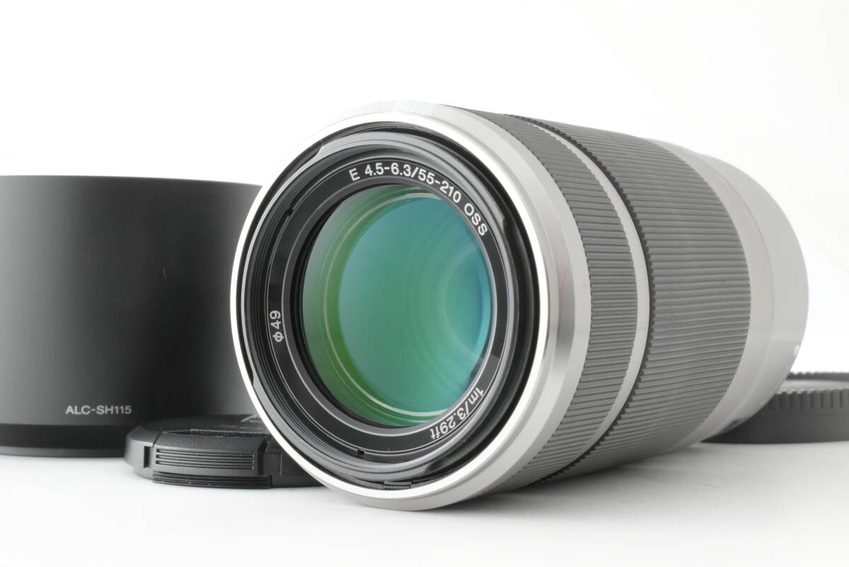 【美品】SONY E 55-210mm F4.5-6.3 OSS 望遠ズームレンズ シルバー Eマウント 手ブレ補正 動作確認済 EF-1829