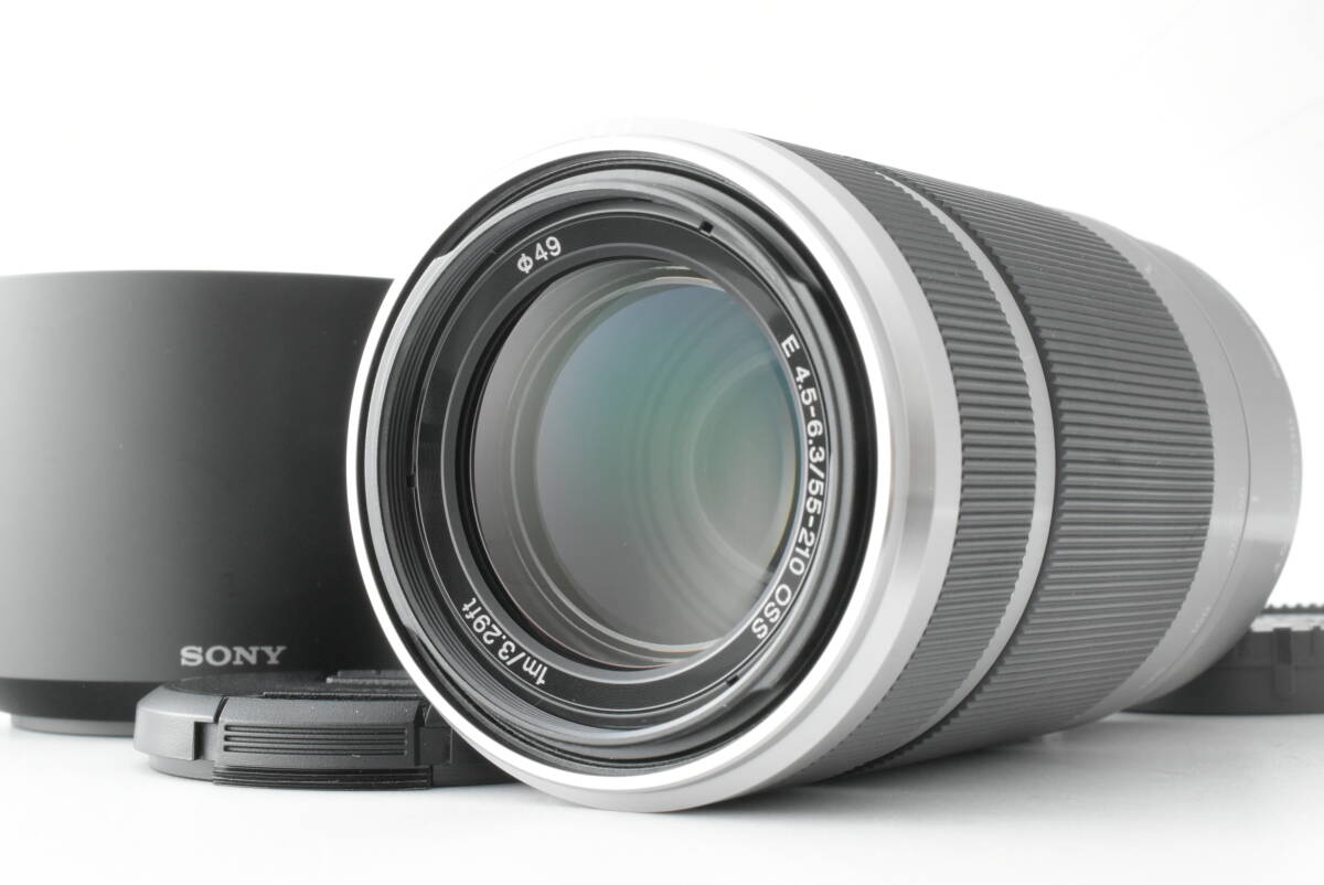 【美品】SONY E 55-210mm F4.5-6.3 OSS 望遠ズームレンズ シルバー Eマウント 手ブレ補正 動作確認済 EF-1844