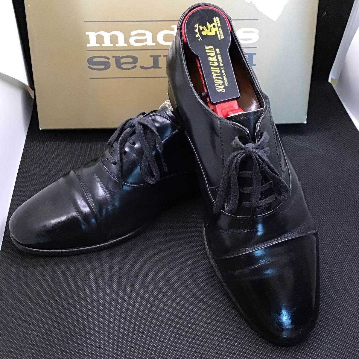 MADRAS マドラス　 革靴 ストレートチップ ブラック 黒 ビジネスシューズ　24.5cm