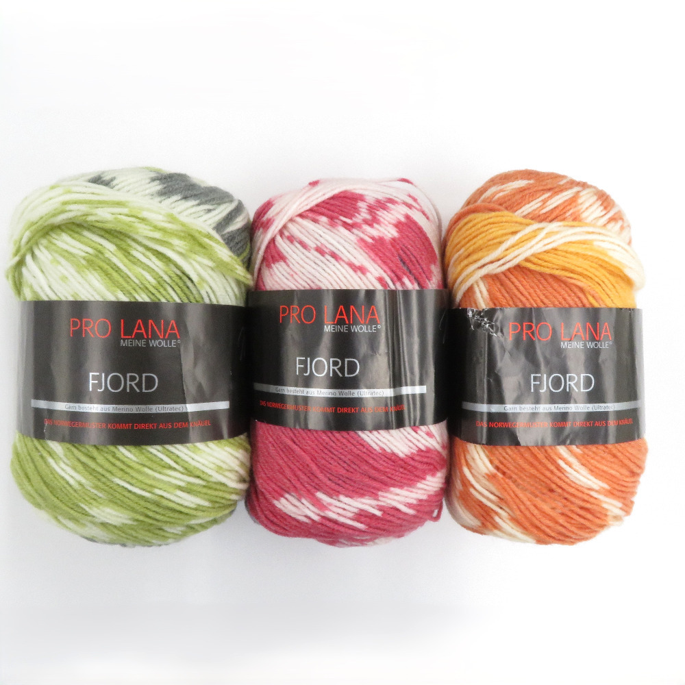 毛糸 PRO LANA プロラナ FJORD 82番色 83番色 86番色 3玉セット1玉100g 350ｍ ソックヤーン 秋冬 未使用品