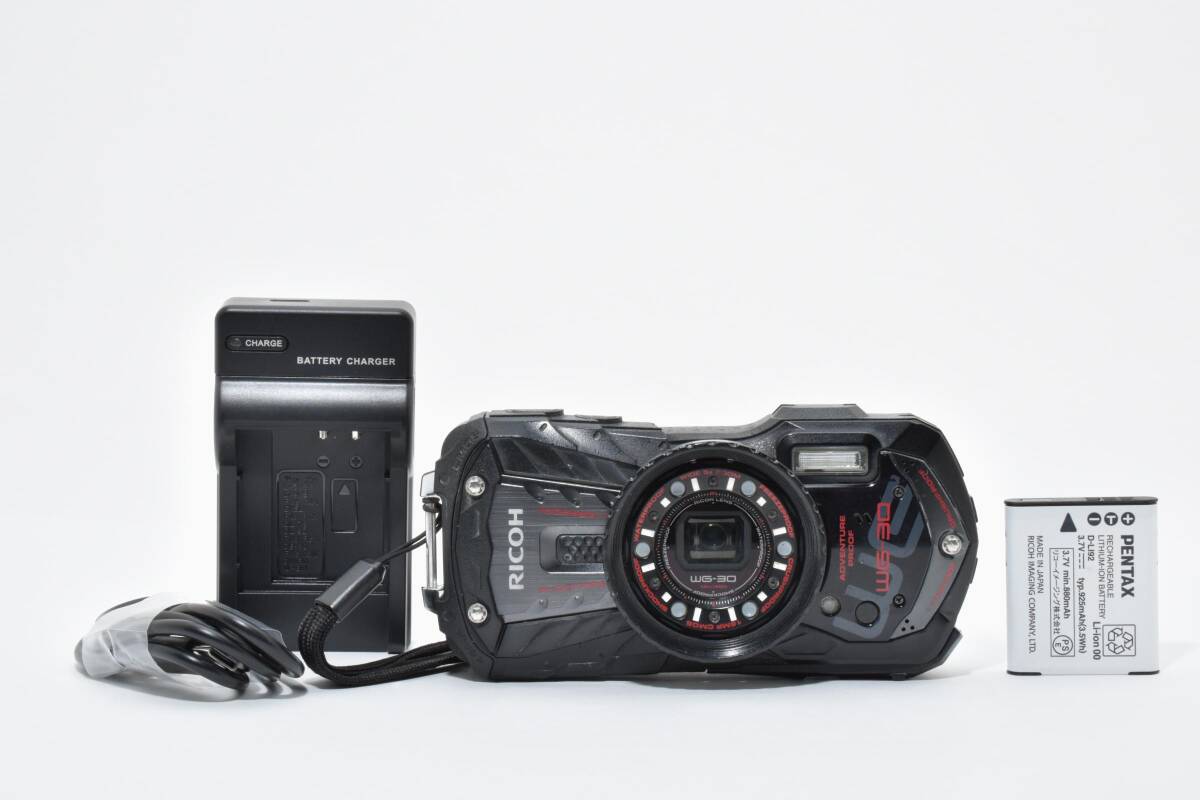 リコー　RICOH WG-30 ブラック 動作良好 ＃A454-2102M00011