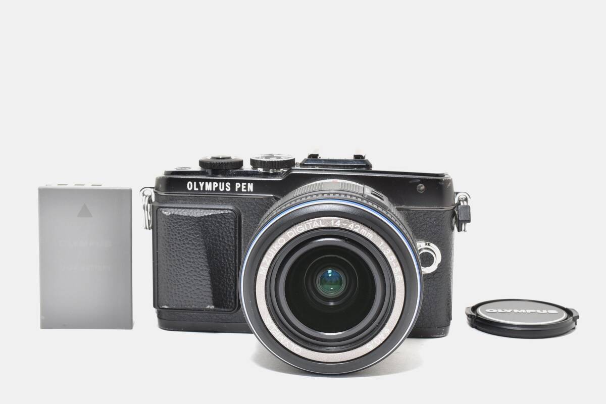≪シャッター回数少なめ≫ オリンパス　OLYMPUS PEN Lite E-PL7 レンズセット ブラック 動作良好 ＃A420-1202M0035200292