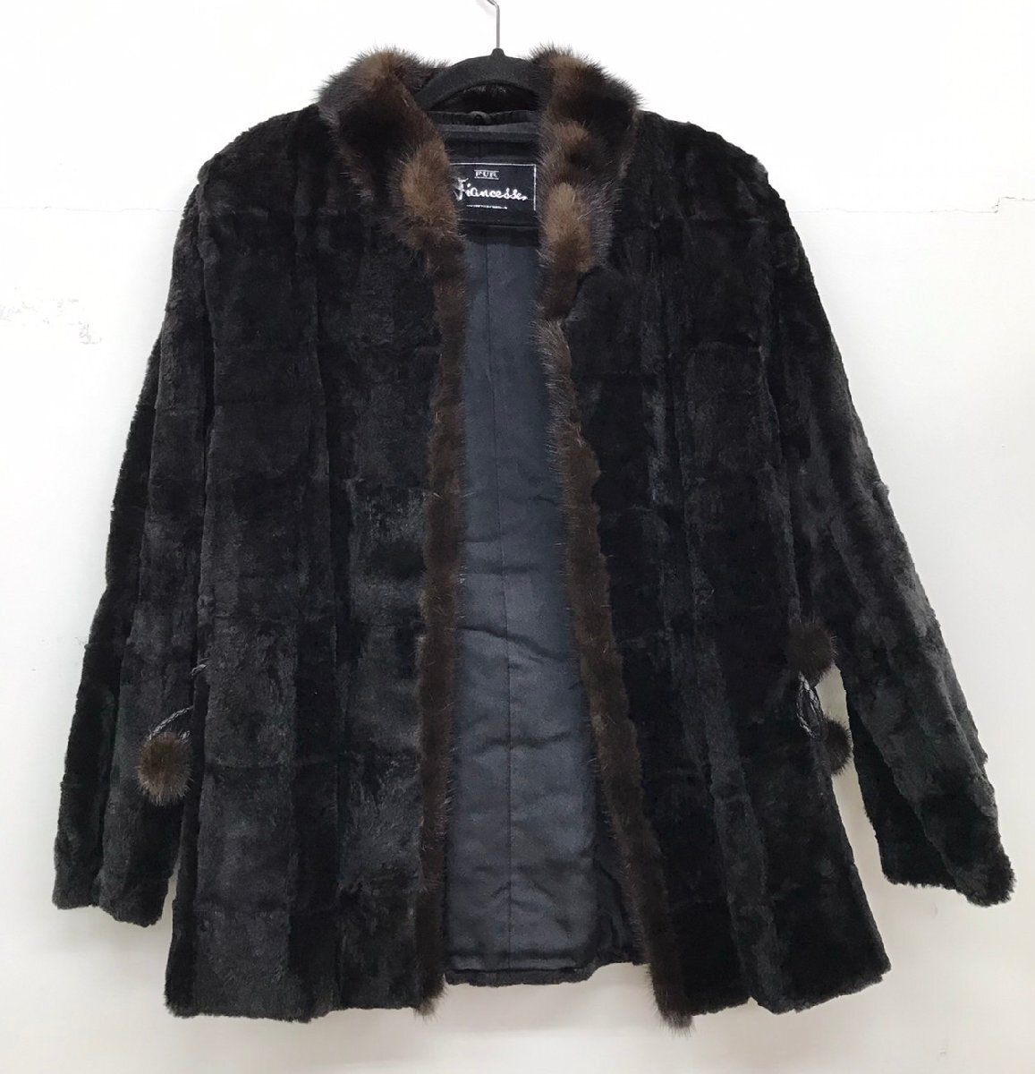 1円～【中古】Fiancesse　フィアンセスファー　ファー　コート　ネーム入り　サイズ11