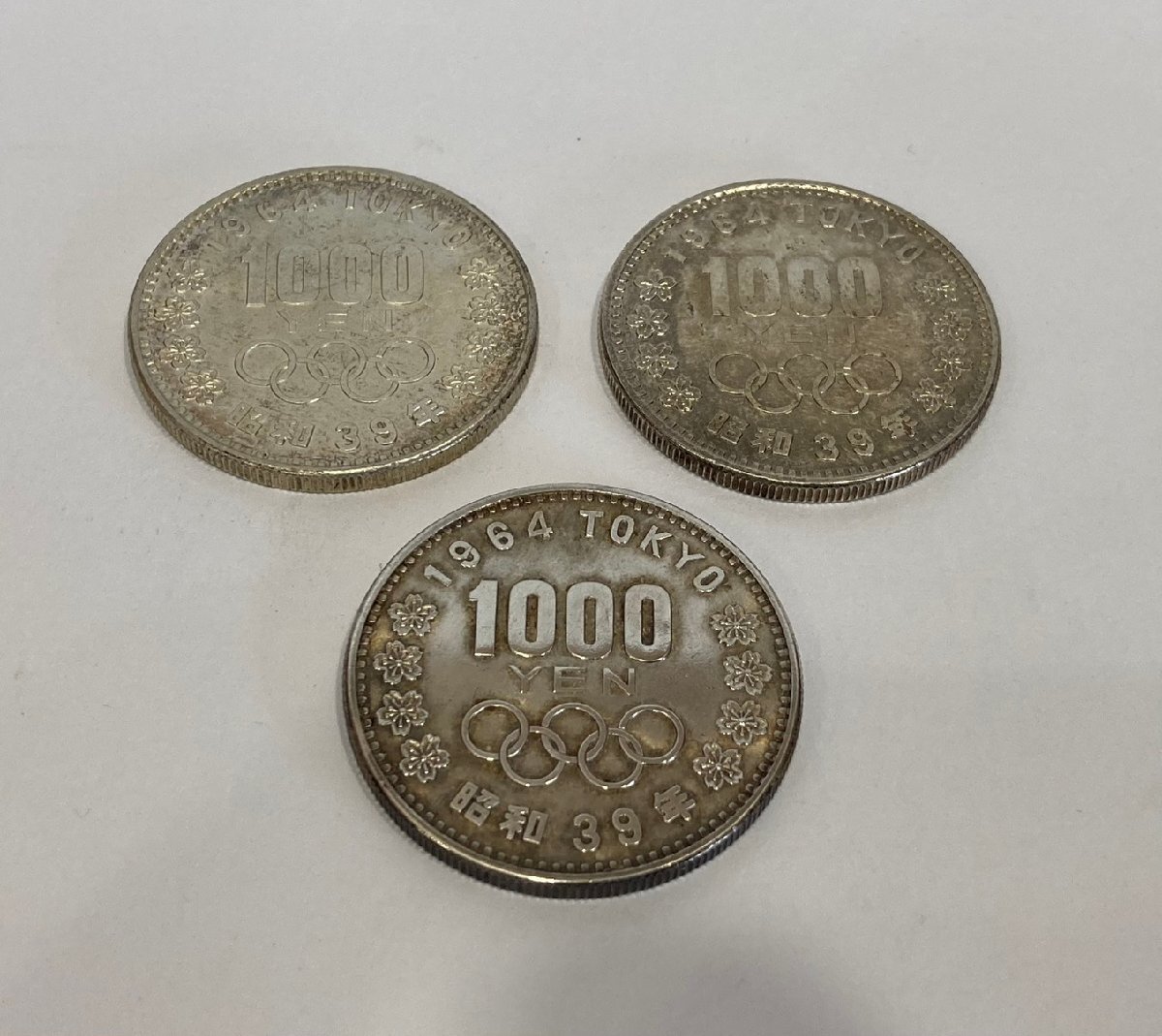 【銀貨幣】3枚セット　東京　オリンピック　1000円銀貨　総59.5ｇ　千円銀貨