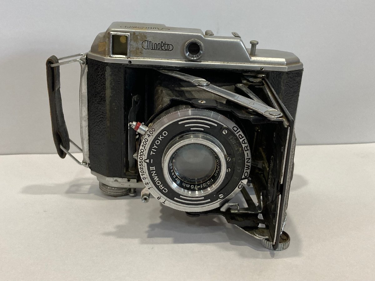 1円～【MINOLTAミノルタ】【Semi Promar Anastigmat 75mm F3.5】蛇腹カメラ　Auto　インテリア　コレクション