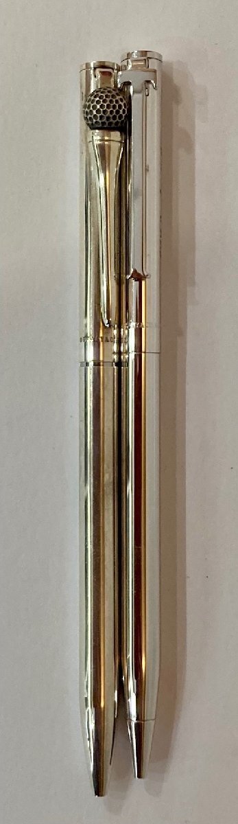 【２点セット】TIFFANY&Co.　ティファニー　Tクリップ　ゴルフボールモチーフ　925　ボールペン