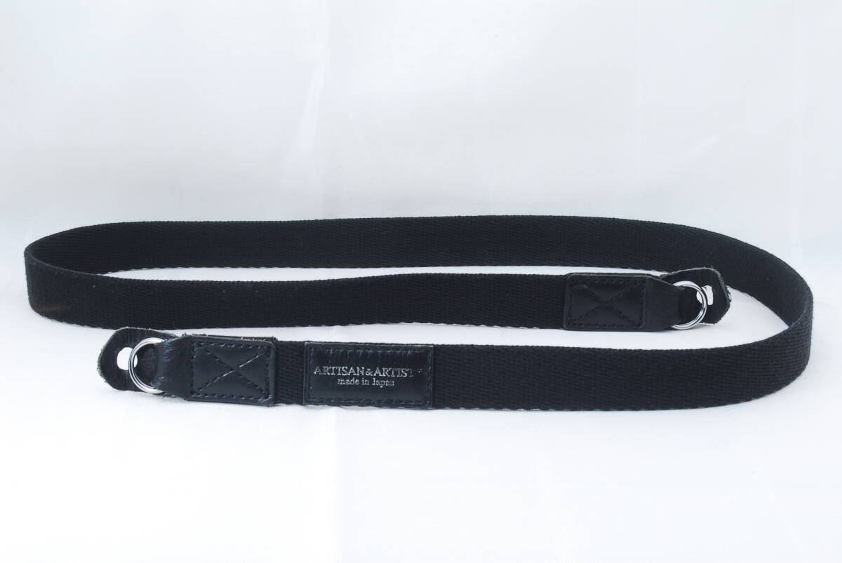 ☆ARTISAN＆ARTIST アルティザンアーティスト カメラ ストラップ 黒色(ブラック)made in Japan ショルダー ネック Camera Strap☆