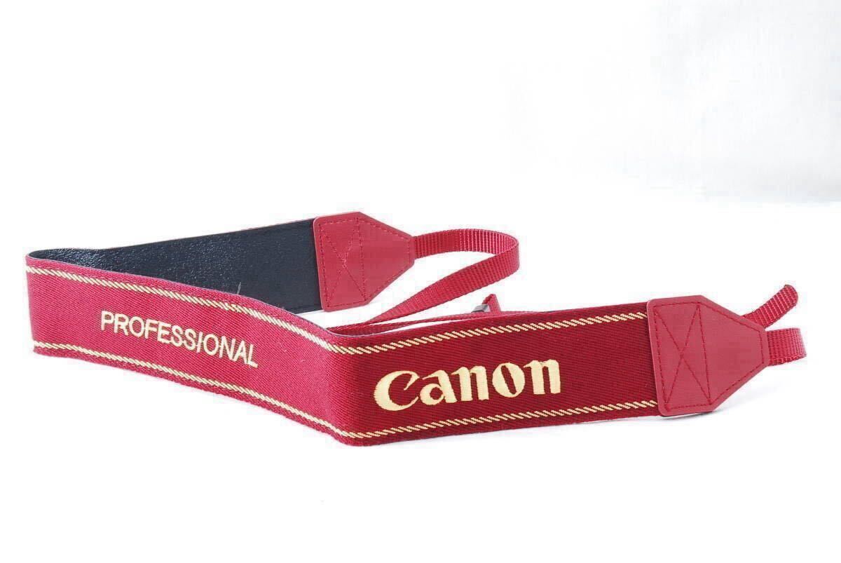 ☆未使用☆Canon キヤノン カメラ ストラップ PROFESSIONAL プロフェッショナル 刺繍文字 プロスト 赤色(レッド)×金色(ゴールド) Strap☆
