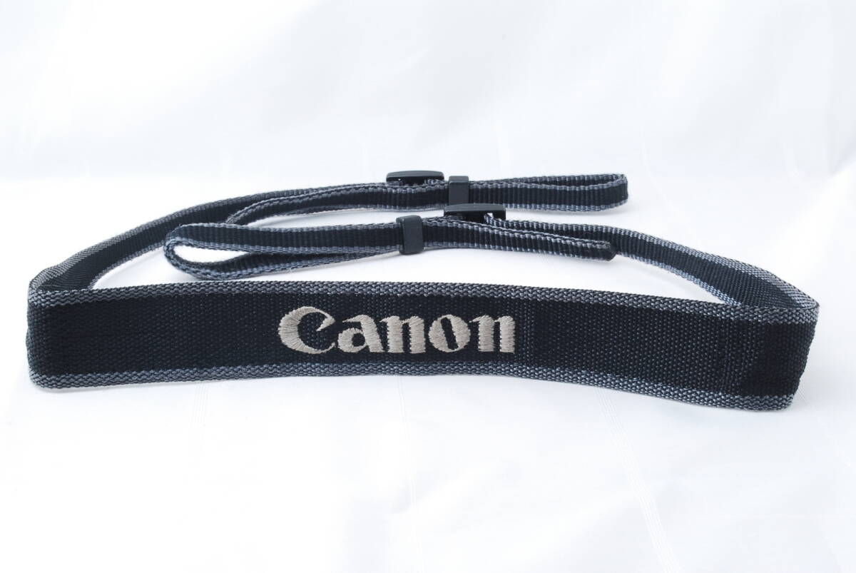 ☆Canon キヤノン 刺繍文字 黒色(ブラック)×グレー×シルバー カメラ ストラップ フィルム ショルダー ネック Camera Strap☆