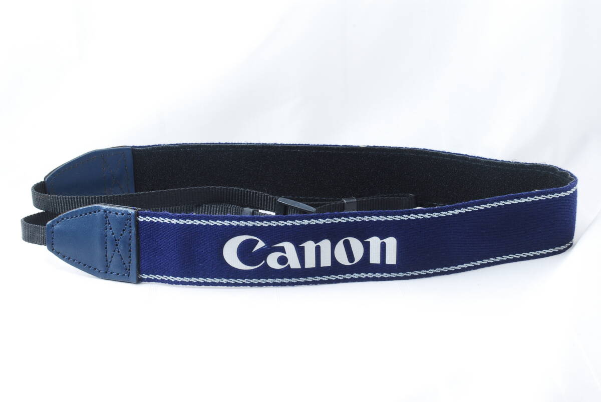 ☆Canon キヤノン ジェントル カメラ ストラップ 紺色(ネイビー)×銀色(シルバー) ショルダー ネック キャリング camera strap☆
