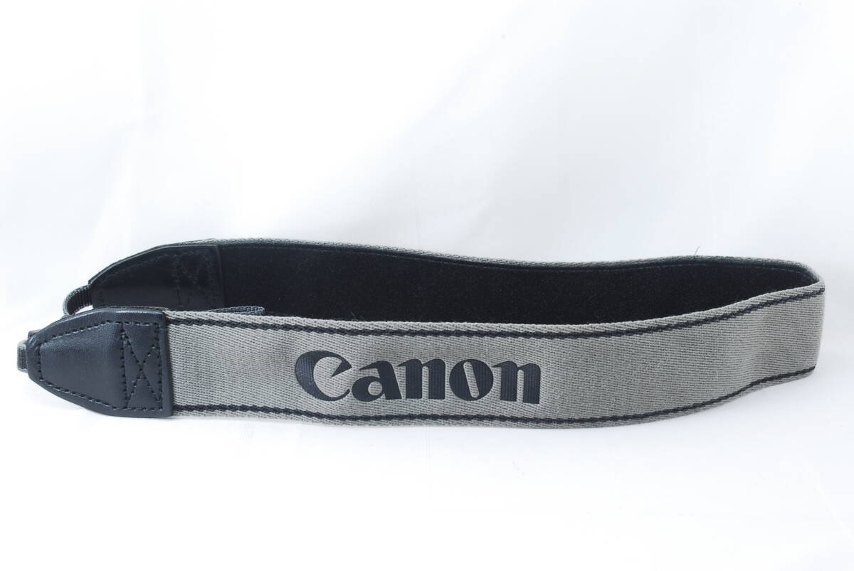 ☆Canon キヤノン ジェントル カメラ ストラップ 灰色(グレー)×黒色(ブラック) ショルダー ネック キャリング 紐短め camera strap☆