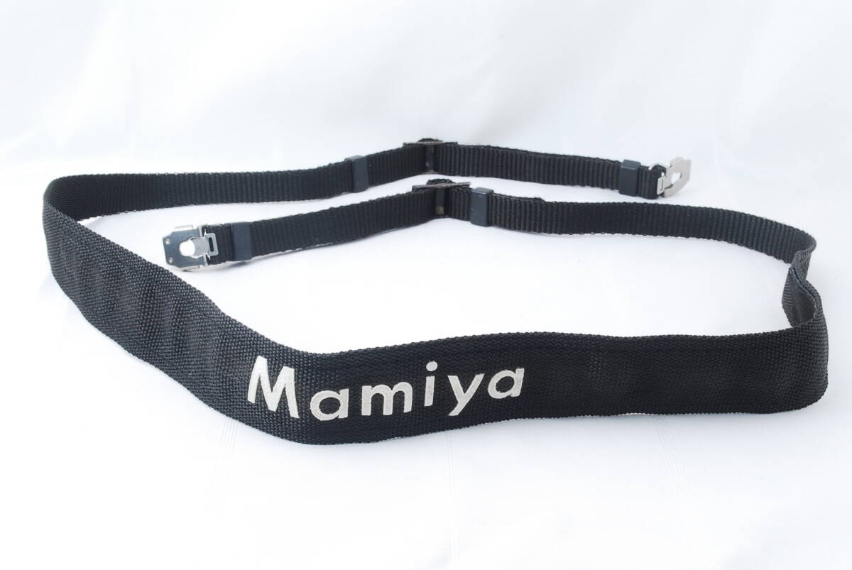 ☆Mamiya マミヤ M645等 ストラップ 金具付き 黒色(ブラック)×白色(ホワイト) フィルムカメラ Camera strap フイルム ネック ショルダー☆