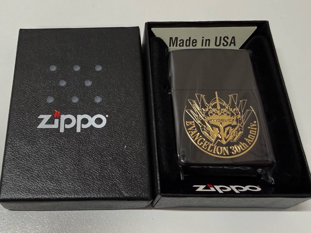 ③ 未使用 Zippo ジッポ 新世紀エヴァンゲリオン EVA エヴァ 30th 30周年 ブラック ゴールド オイルライター 爆安 99円スタート