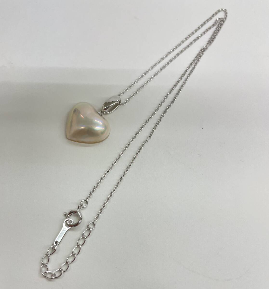 ②TASAKI タサキ ネックレス SILVER ハート形 パール アクセサリー
