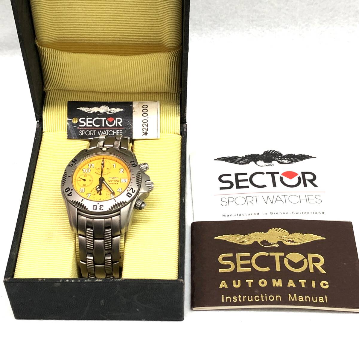 SECTOR 950 Limited Edition 220/250 TITANIUM セクター クロノグラフ 自動巻き 稼働品 腕時計 中古品 現状品 箱付き