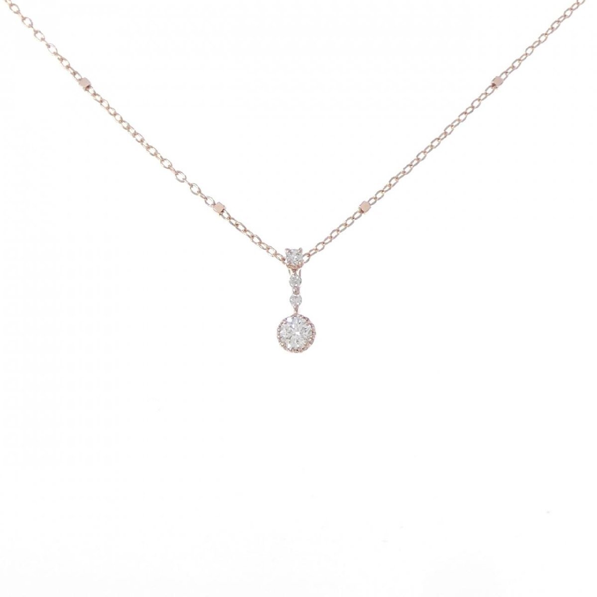 K10PG ダイヤモンド ネックレス 0.14CT