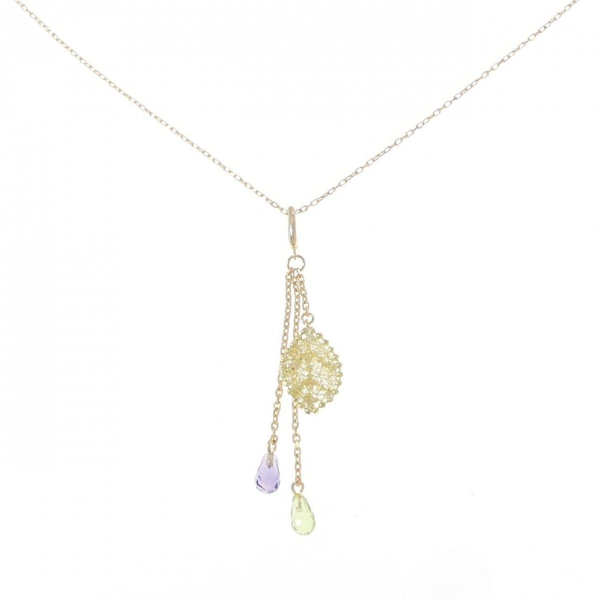 K18YG ペリドット ネックレス